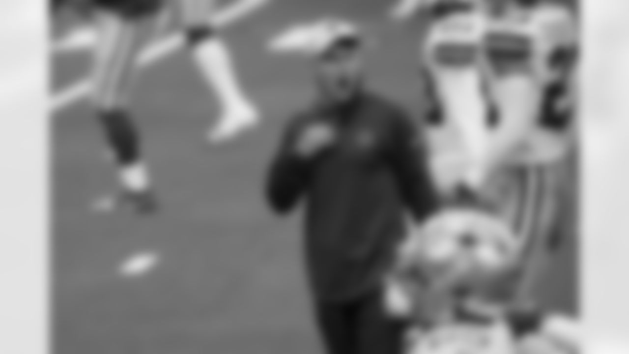 Dallas Cowboys defensive coordinator Mike Nolan stands on the field while the team warms up before an NFL football game against the New York Giants in Arlington, Texas, Sunday, Oct. 11, 2020. (AP Photo/Ron Jenkins)