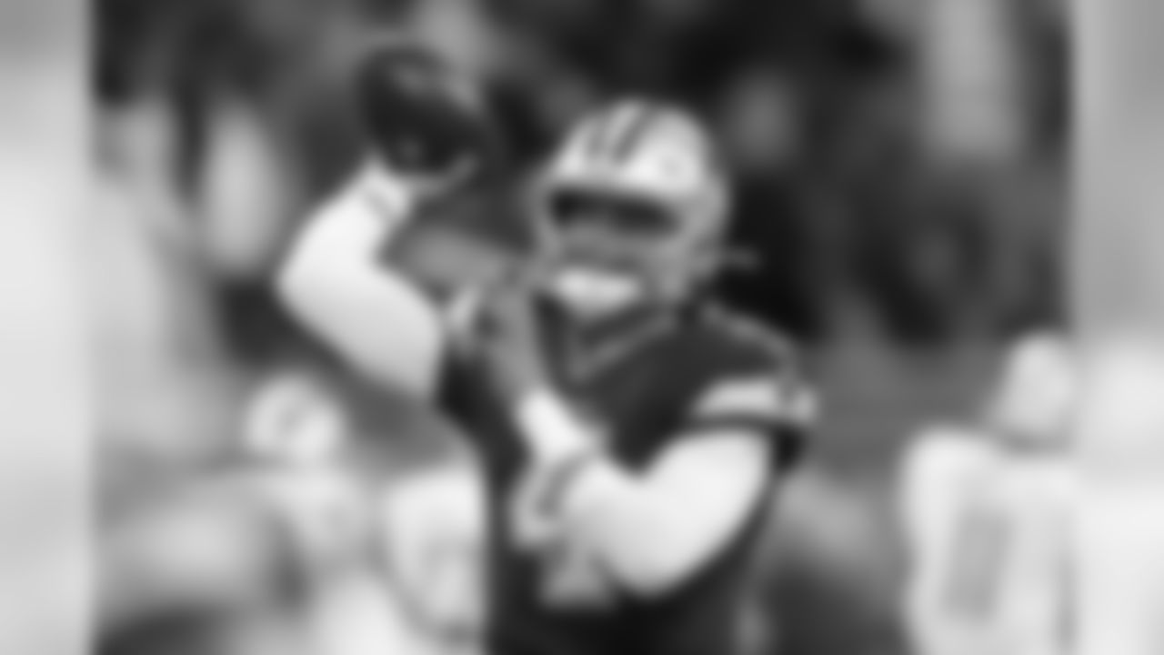 Dallas Cowboys quarterback Dak Prescott throws during pregame of an NFL football game against the Detroit Lions, Sunday, Nov. 17, 2019, in Detroit. (AP Photo/Paul Sancya)
