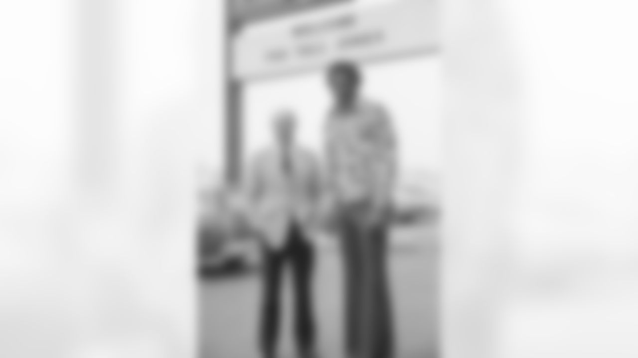 Dallas Cowboys coach Tom Landry is dwarfed by the club?s first round draft pick Ed (Too Tall) Jones as they posed together in Dallas on Jan. 30, 1974. Jones is 6-feet, 9-inches tall and weights 260. He is a defensive lineman from Tennessee State. (AP Photo/HTW)