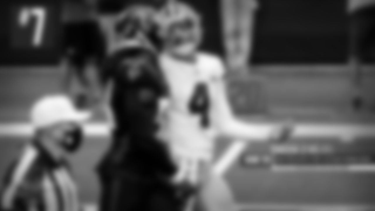 Week 2 vs. ATL - A classic case of Prescott making something out of nothing. In a bid to bring the Cowboys back from a 15-point deficit, Prescott bails out of a collapsing pocket and finds Blake Bell down the sideline for a chunk gain.