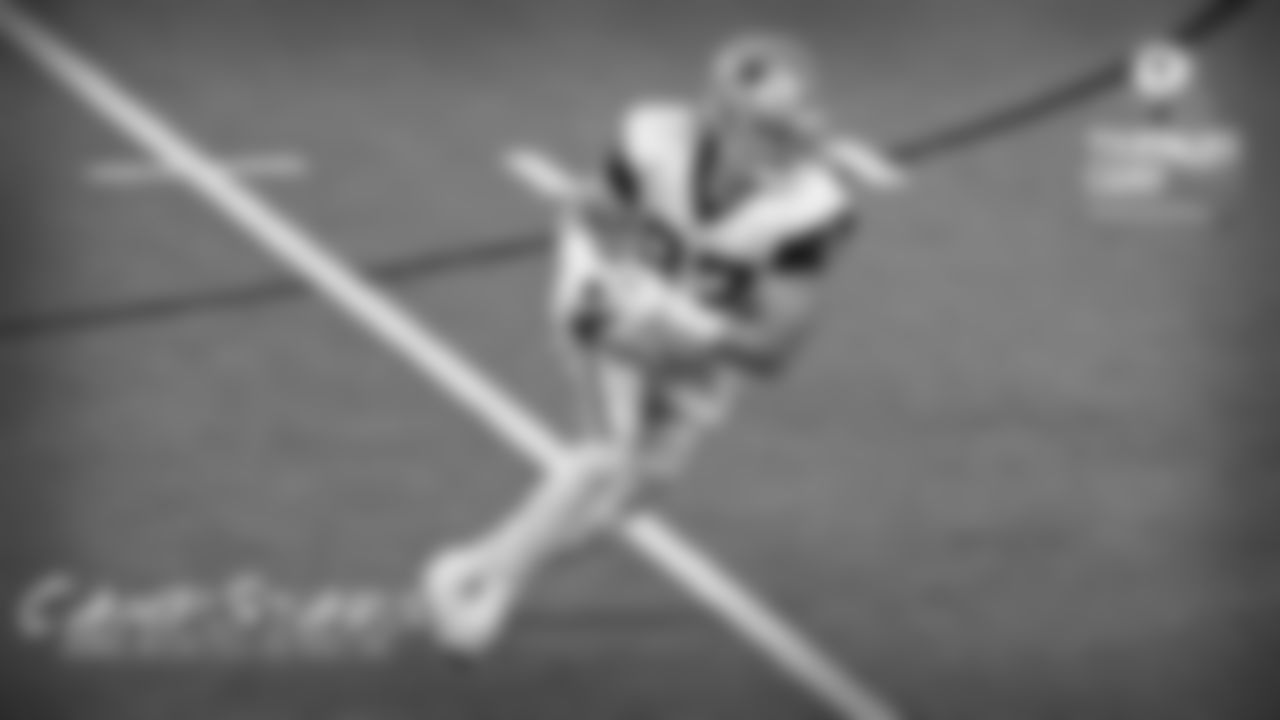 Cole Hikutini
*Rob Phillips: *The second-year tight end had a nice touchdown catch from Andy Dalton on third-and-goal in team drills, finding space in the back of the end zone and just getting both feet down in front of the official.