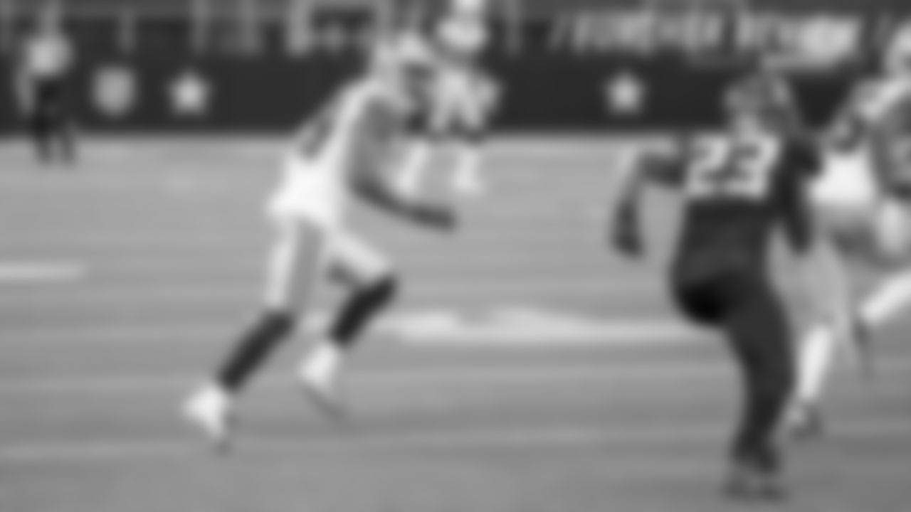 Remember Me?
Cowboys cornerback C.J. Goodwin actually started his career with the Falcons, playing two seasons for Atlanta and was a member of the Falcons during the Super Bowl defeat to the Patriots, who rallied from a 28-3 deficit to win. Goodwin made one of the biggest plays of the game in recovering the onside kick in the final minute of play to help the Cowboys rally from a 20-point deficit to win.