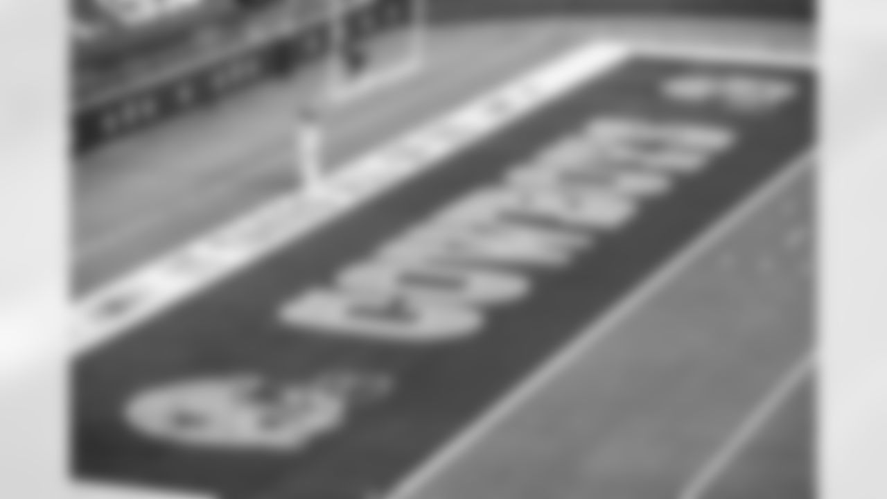 It Takes All of Us is displayed at the back of the end zone before an NFL football game between the New York Giants and Dallas Cowboys, Sunday, Oct. 11, 2020, in Arlington, Texas. (AP Photo/Brandon Wade)