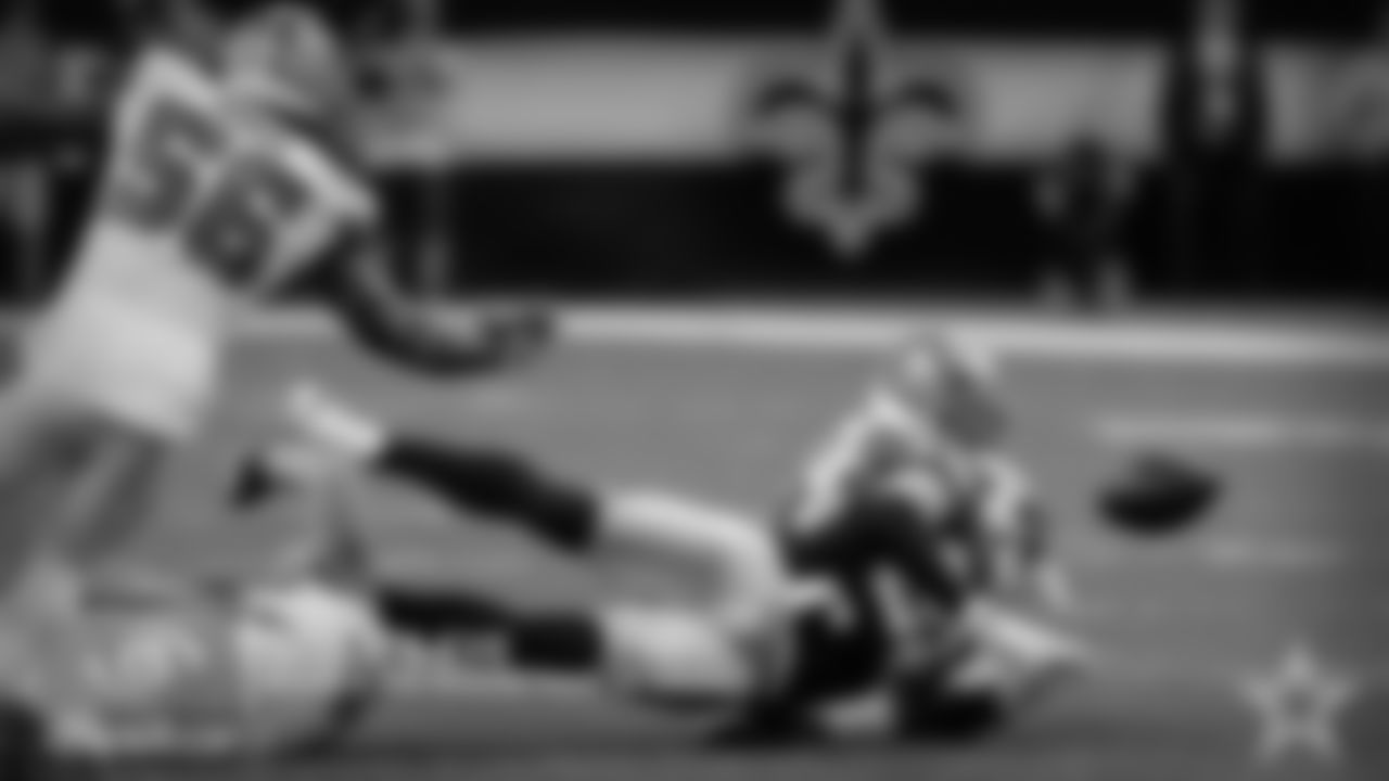 Jason Witten's fumble was a well-executed play between he and Dak Prescott -- but just a poor finish. The Saints played clog and cover by rushing only three. The safeties were sitting in a two-deep look with Witten working the middle of the field. The offensive line handled the rush well, which allowed Prescott to wait for Witten to break open. A.J. Klein managed to get behind Witten after the reception and knock the ball loose with his left hand. If Witten had maintained possession, the offense would have been set up at midfield and driving. Huge play by the Saints linebacker.