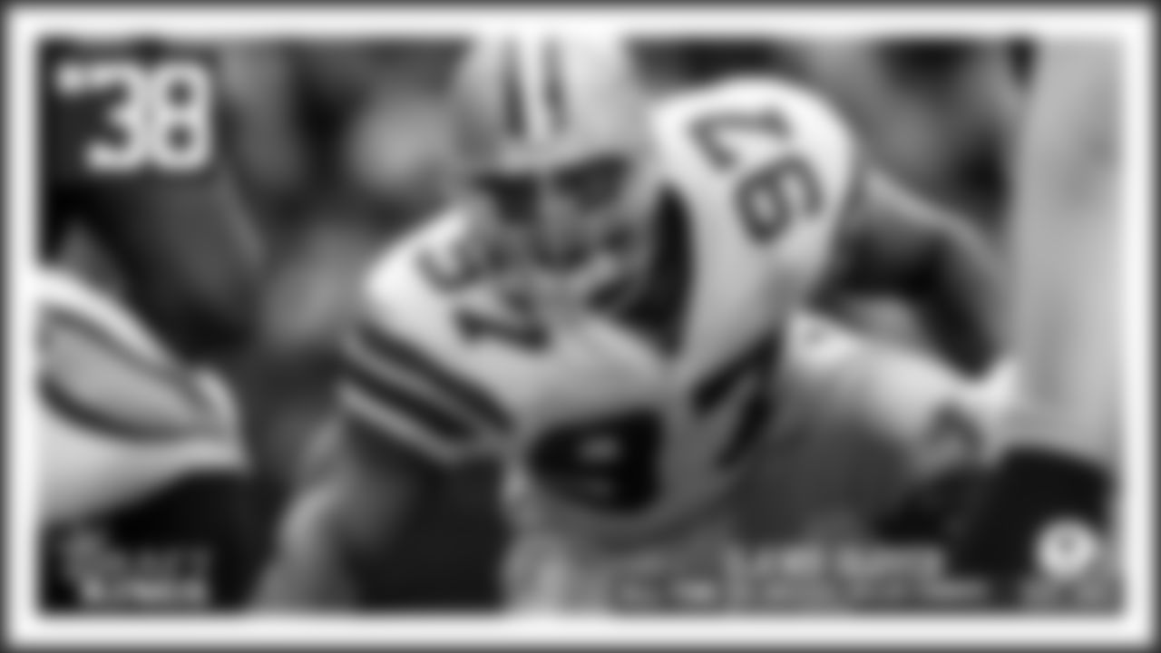 38. La'Roi Glover
One of the best free agent signings in franchise history, Glover is the only player in Dallas record books to be named to the Pro Bowl in each of his first four seasons with the team, 2002-05. As part of the Cowboys, he was the locker room leader and defensive tackle on perhaps the greatest turnaround Dallas fans have ever seen, tallying 49 tackles, five sacks and a safety in 2003. After three straight 5-11 finishes, the Bill Parcells-led Cowboys earned a playoff berth that year behind Glover's effort and the No. 1 ranked defense in the game.
