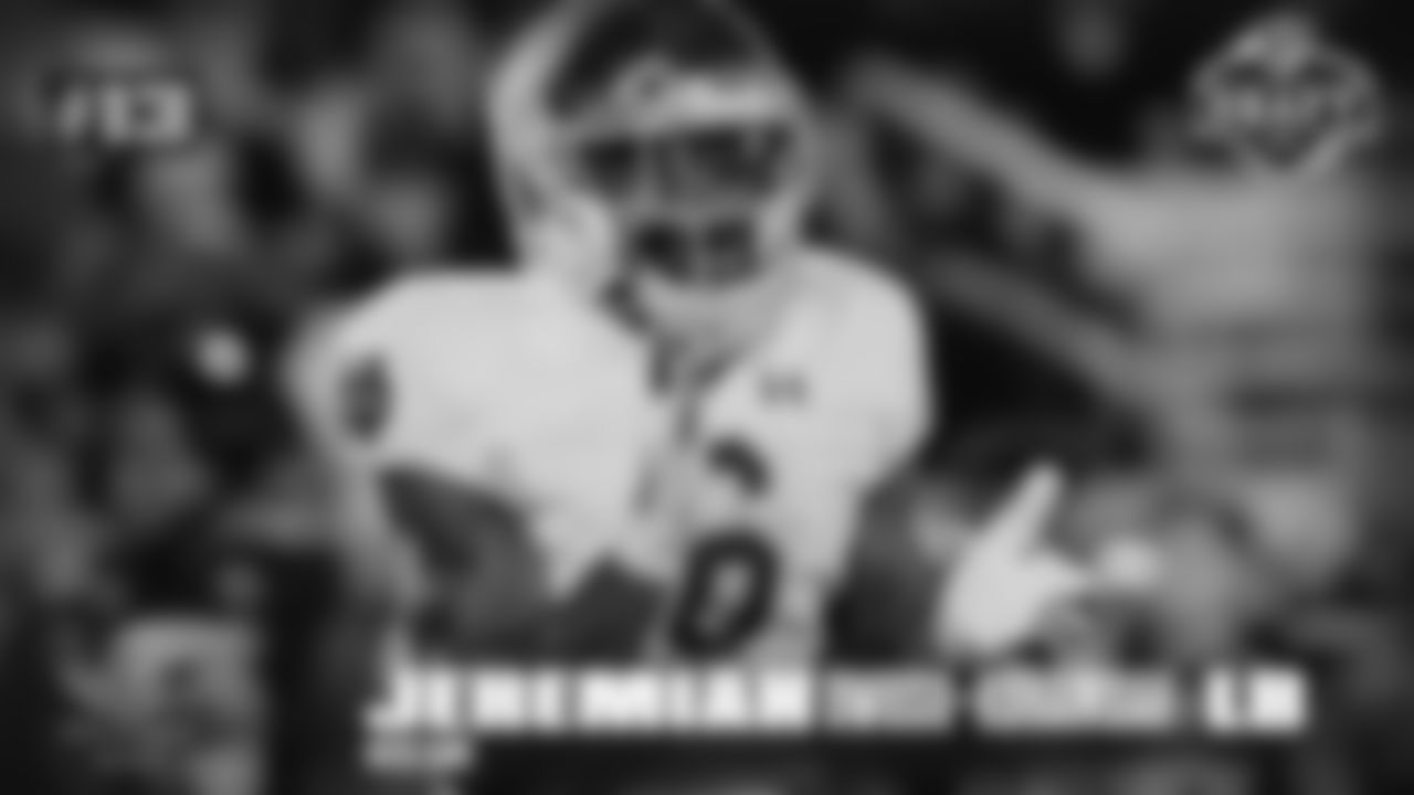 13. Jeremiah Owusu-Koramoah: Explosive player who has room to grow in terms of discipline. Hybrid role that asked him to be a linebacker and nickel defender. Safety?