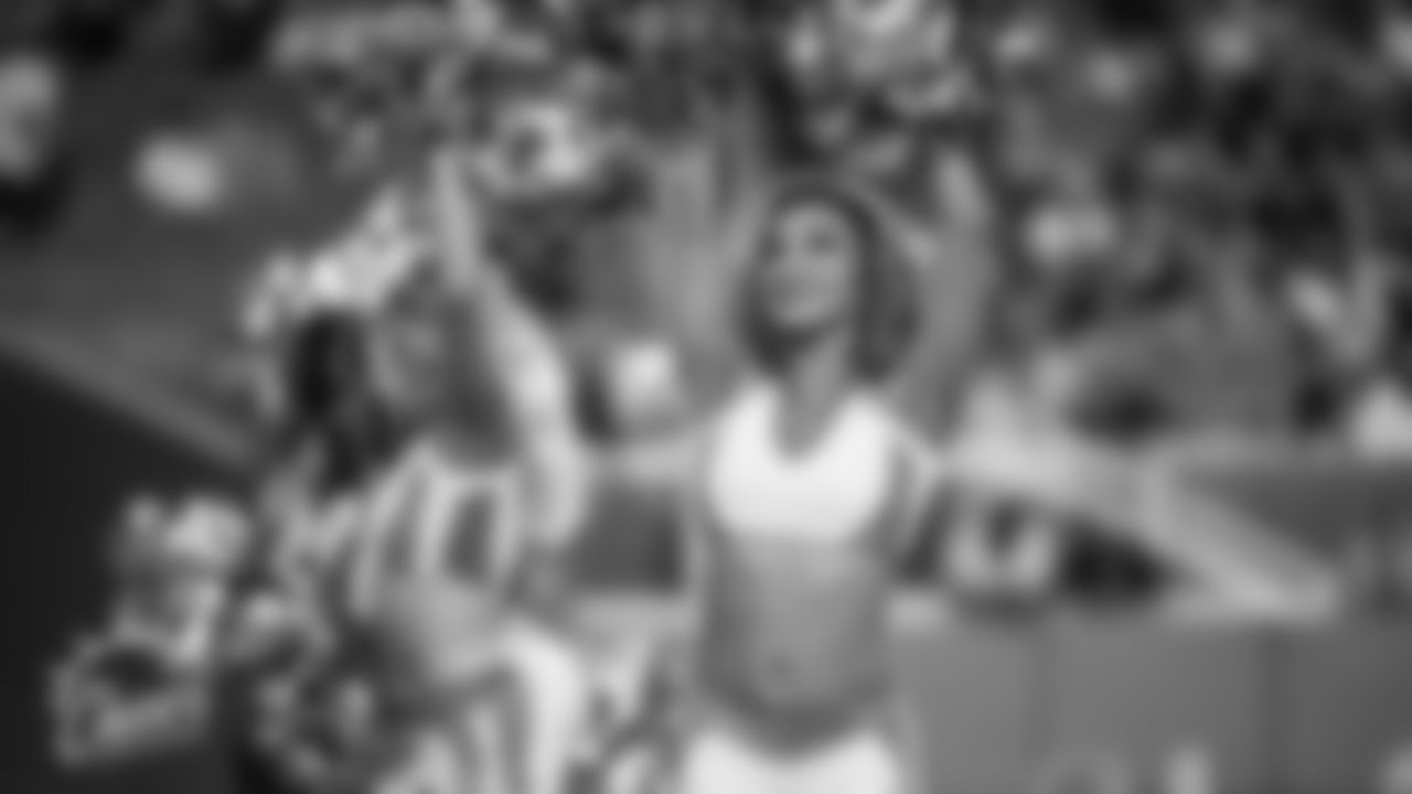 Cheerleaders during an NFL preseason football game against the Atlanta Falcons, Saturday, Aug. 21, 2021, in Miami Gardens, Fla. (Peter McMahon/Miami Dolphins)