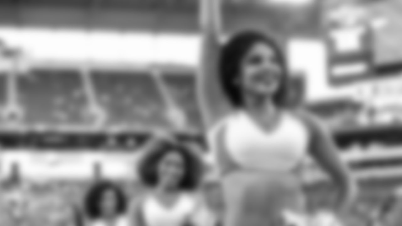 Cheerleaders during an NFL preseason football game against the Atlanta Falcons, Saturday, Aug. 21, 2021, in Miami Gardens, Fla. (Peter McMahon/Miami Dolphins)