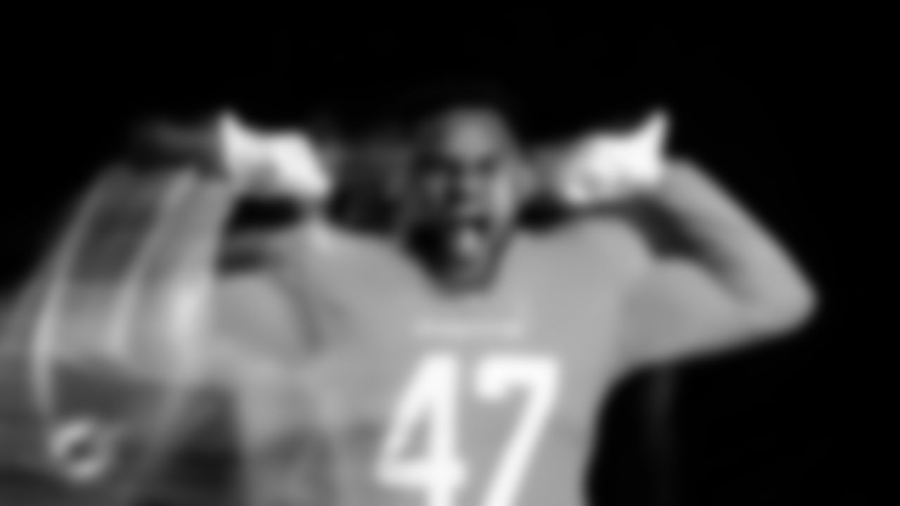 ÅÝܽÊÓÆµ Dolphins linebacker Malik Reed (47) poses during media day on Monday, June 5, 2023 in ÅÝܽÊÓÆµ Gardens, Fla. (Peter McMahon/ÅÝܽÊÓÆµ Dolphins)