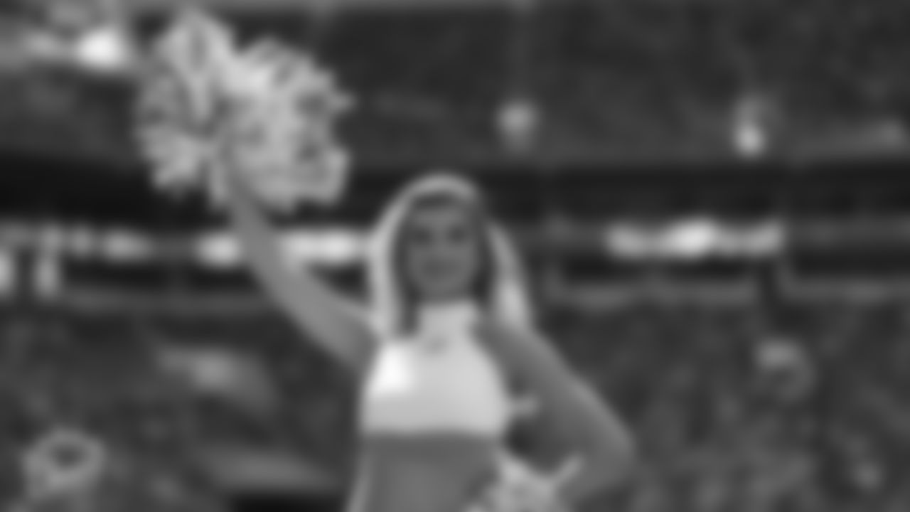 Cheerleader during a week 6 NFL football game against the Washington Redskins at Hard Rock Stadium in Miami Gardens, FL on October 13th, 2019. (Peter McMahon/Miami Dolphins)