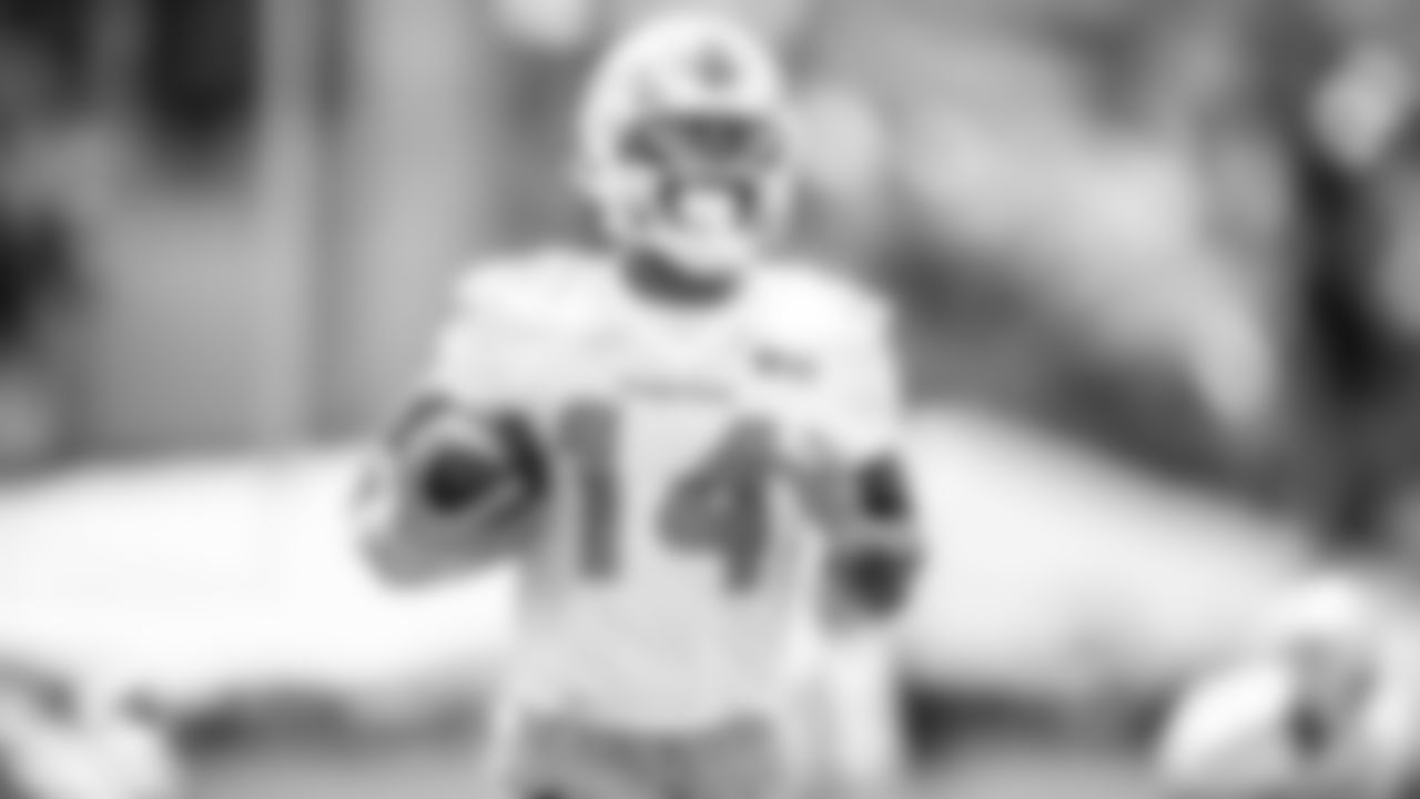 Miami Dolphins wide receiver Trent Sherfield (14)