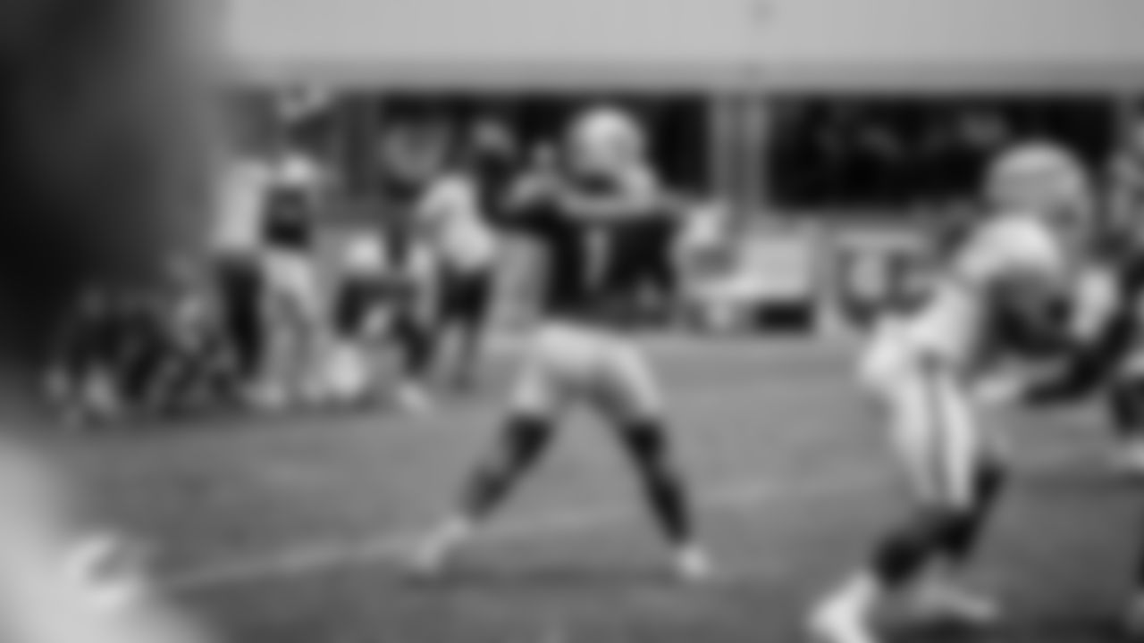 Miami Dolphins quarterback Tua Tagovailoa (1) throws the ball during the NFL team's training camp, Monday, Jul. 31, 2023, in Miami Gardens, Fla. (Tomas Diniz Santos/Miami Dolphins)