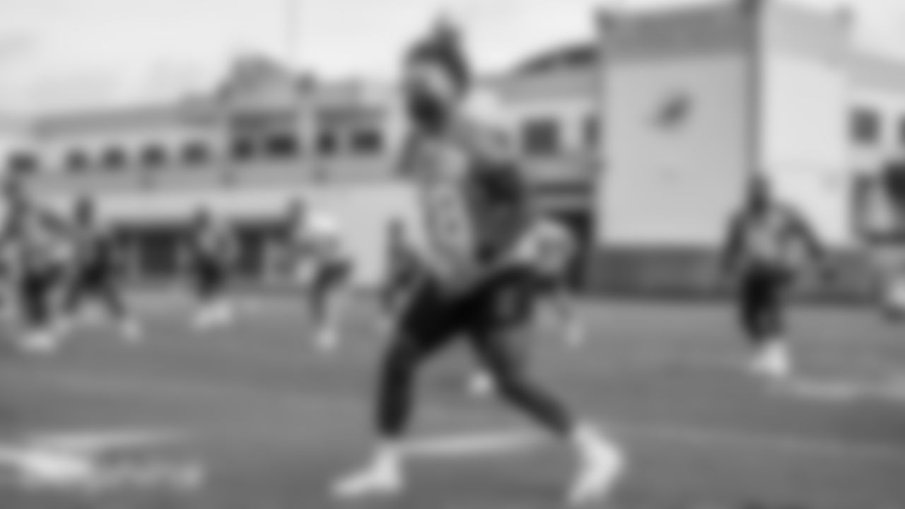 XX during workouts at the Training Facility in Davie, FL on Monday August 3rd, 2020. (Peter McMahon/Miami Dolphins)