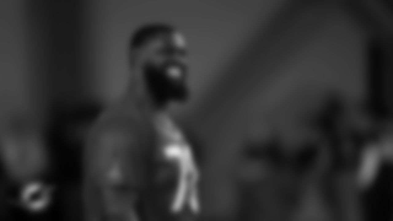 Miami Dolphins tackle Terron Armstead (72) during the Pro Bowl skills events on February 2nd, 2023 at Allegiant Stadium. (Brennan Asplen/Miami Dolphins)
