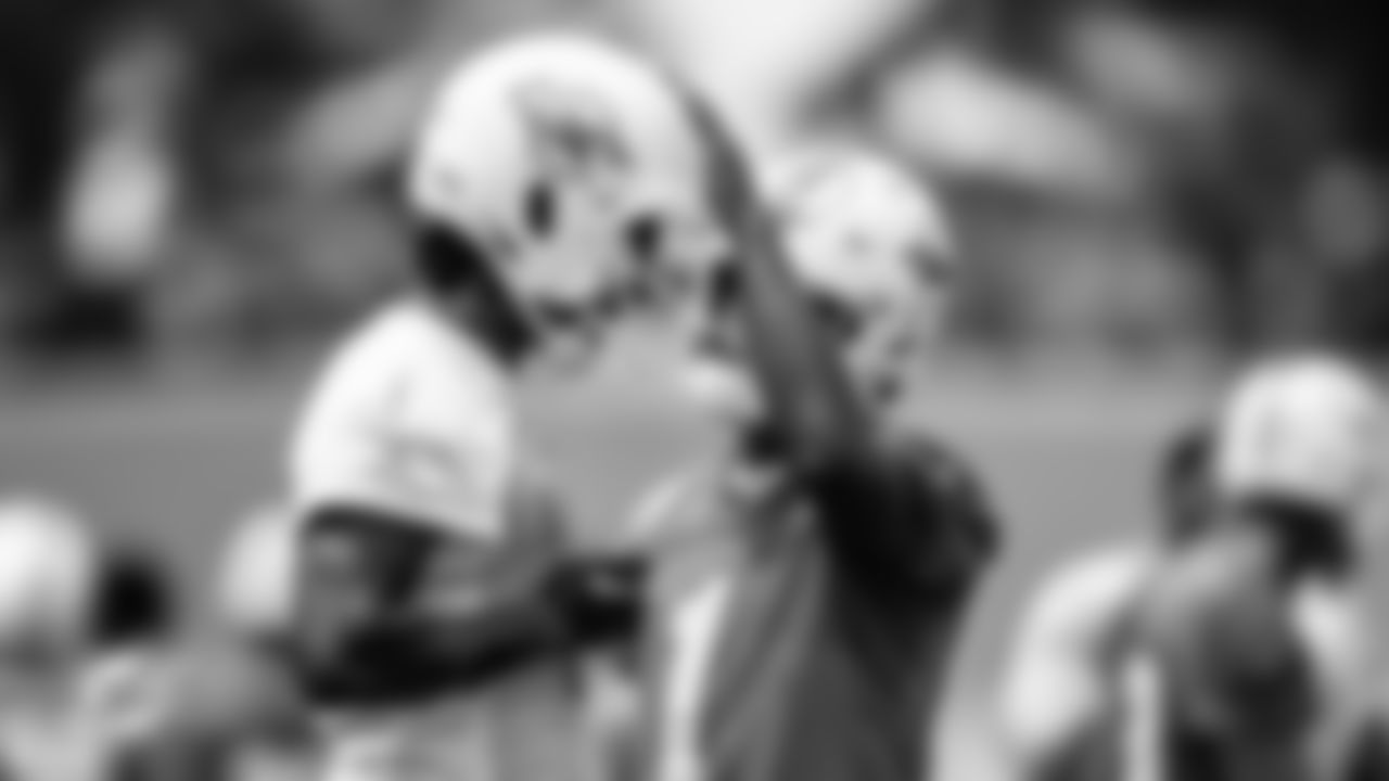 Miami Dolphins wide receiver Preston Williams (18) and quarterback Tua Tagovailoa (1) during an OTA Thursday, May 19th, 2022 in Miami Gardens, Fla. (Peter McMahon/Miami Dolphins via AP)
