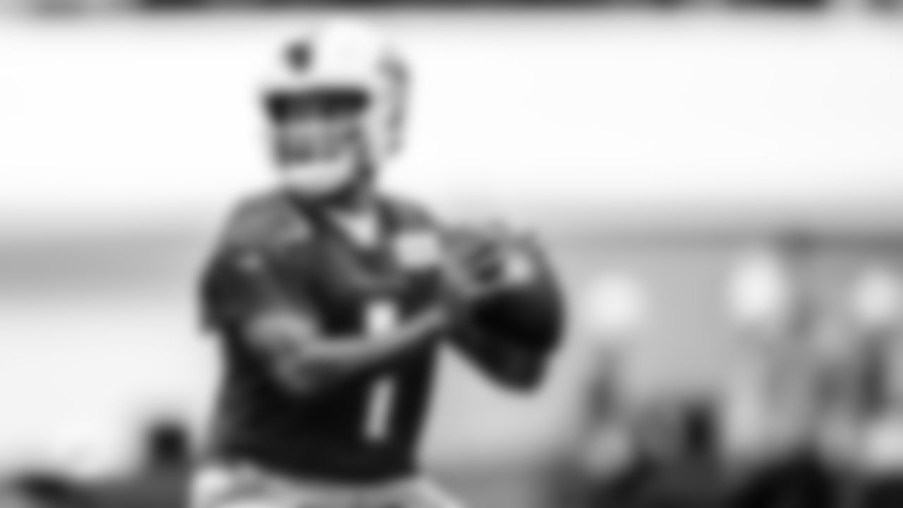 Miami Dolphins quarterback Tua Tagovailoa (1) looks to throw during the NFL team's training camp, Wednesday, July 26, 2023, in Miami Gardens, Fla.