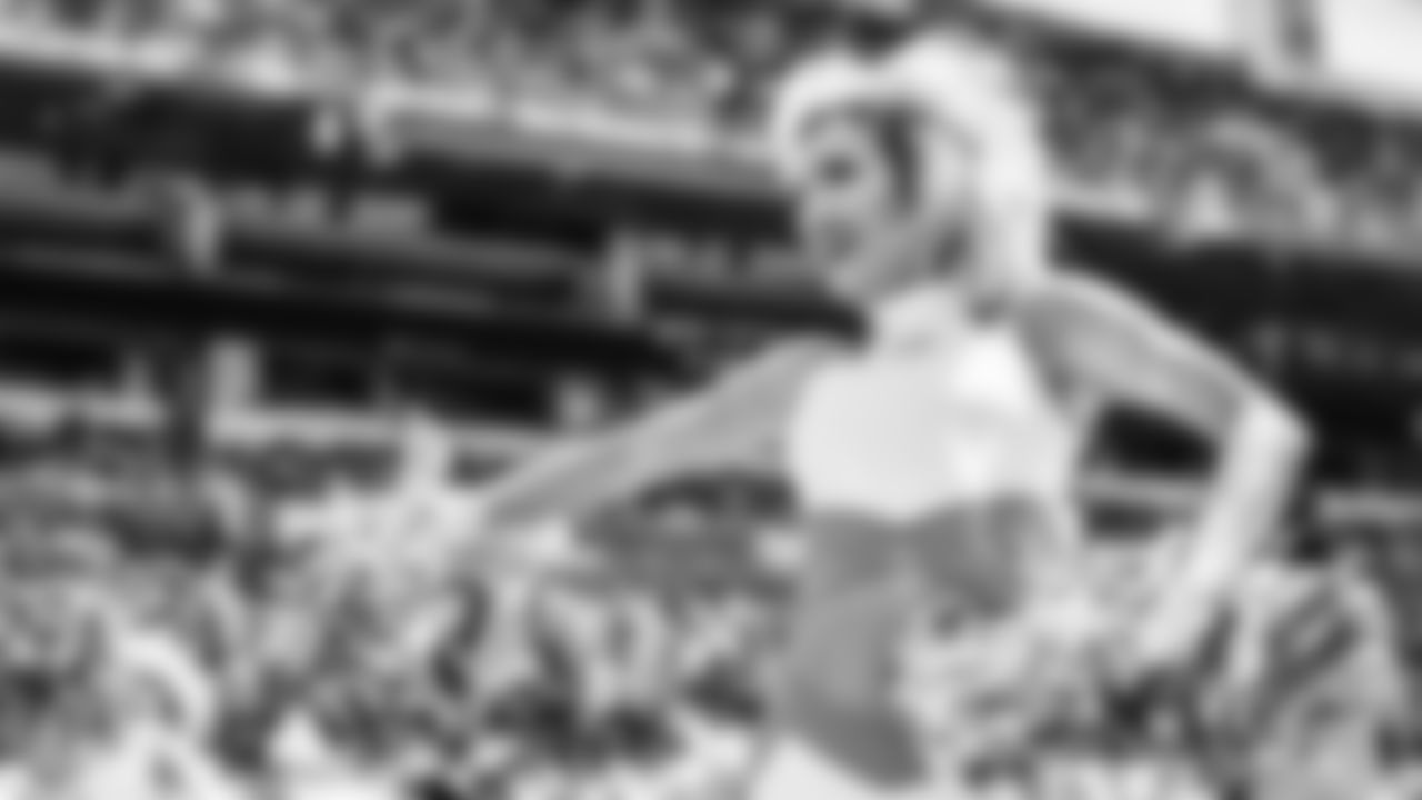 Miami Dolphins Cheerleaders during an NFL week 2 football game against the New England Patriots at Hard Rock Stadium in Miami Gardens, FL on September 15th, 2019. (Ben Dickmann / Miami Dolphins)