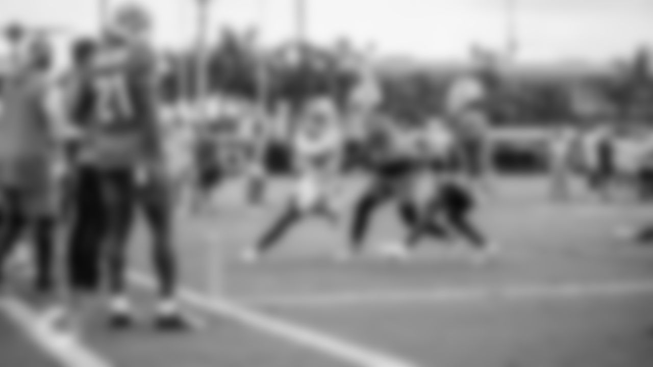 Miami Dolphins running back Chris Brooks (33) runs the ball during mandatory minicamp at the Baptist Health Training complex on Tuesday, June 6th, 2023 in Miami Gardens, Fla. (Brennan Asplen/Miami Dolphins)