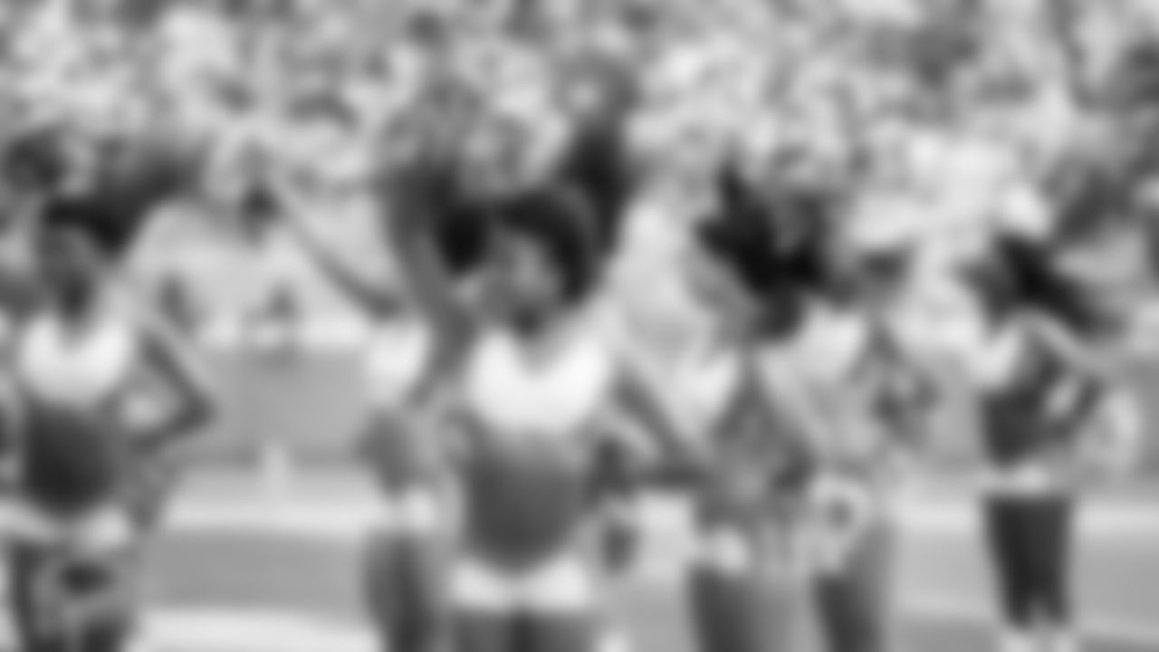 Cheerleaders during a NFL week 11 football game against the Buffalo Bills at Hard Rock Stadium in Miami Gardens, Florida on November 17th, 2019. (Mary Holt/Miami Dolphins)