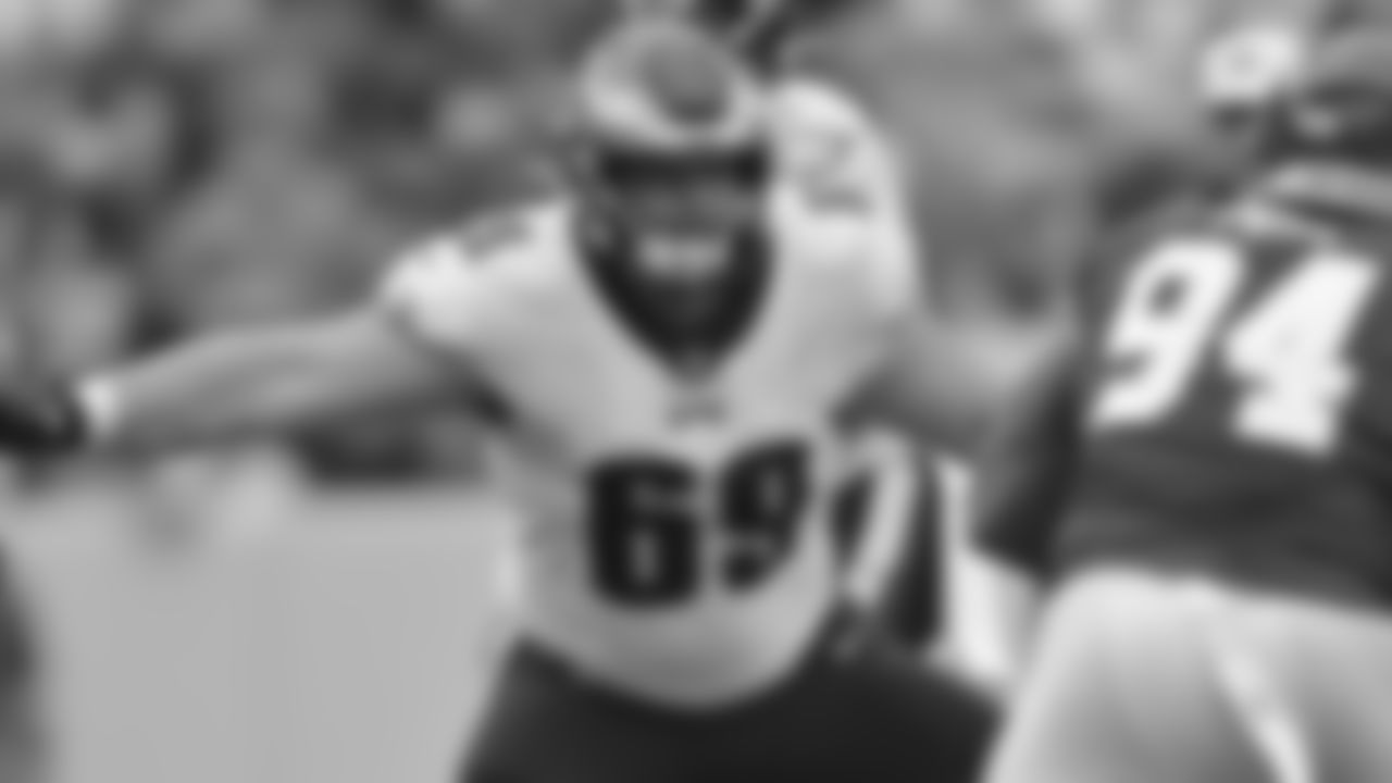 Landon Dickerson took over at left guard and has teamed up nicely with Jordan Mailata, earning high praise from his teammates and coaches.