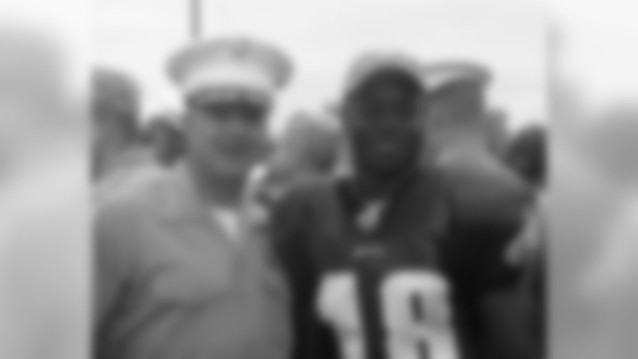 WR Jeremy Maclin was with members of the military on Tuesday