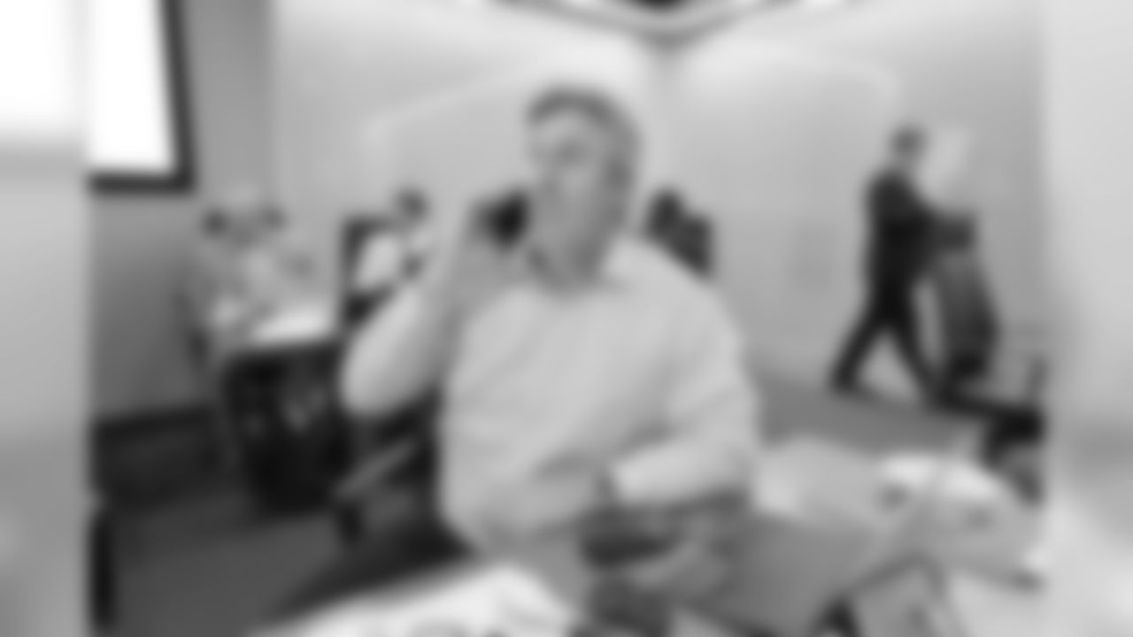 Pederson working the phones.