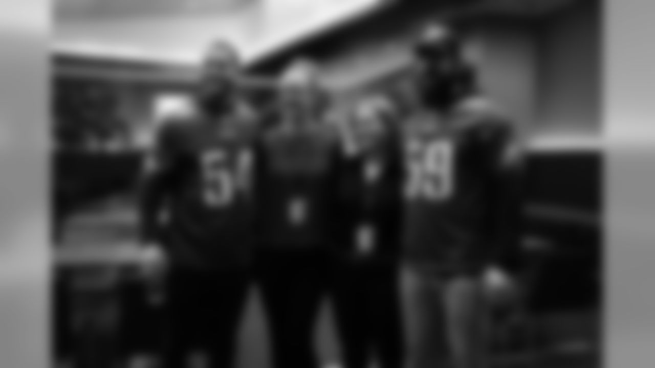 Linebackers Kamu Grugier-Hill and Joe Walker also stopped by following the last session of the Eagles Care Summit.