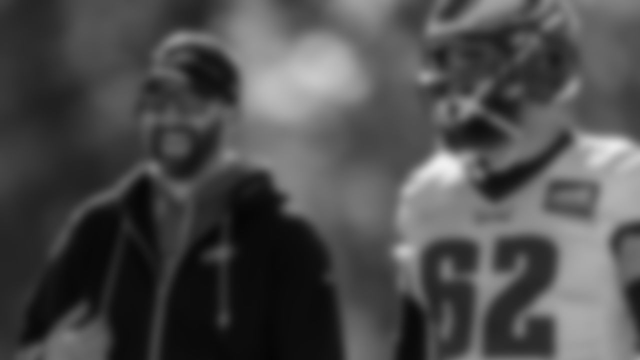 HC Nick Sirianni and C Jason Kelce.
