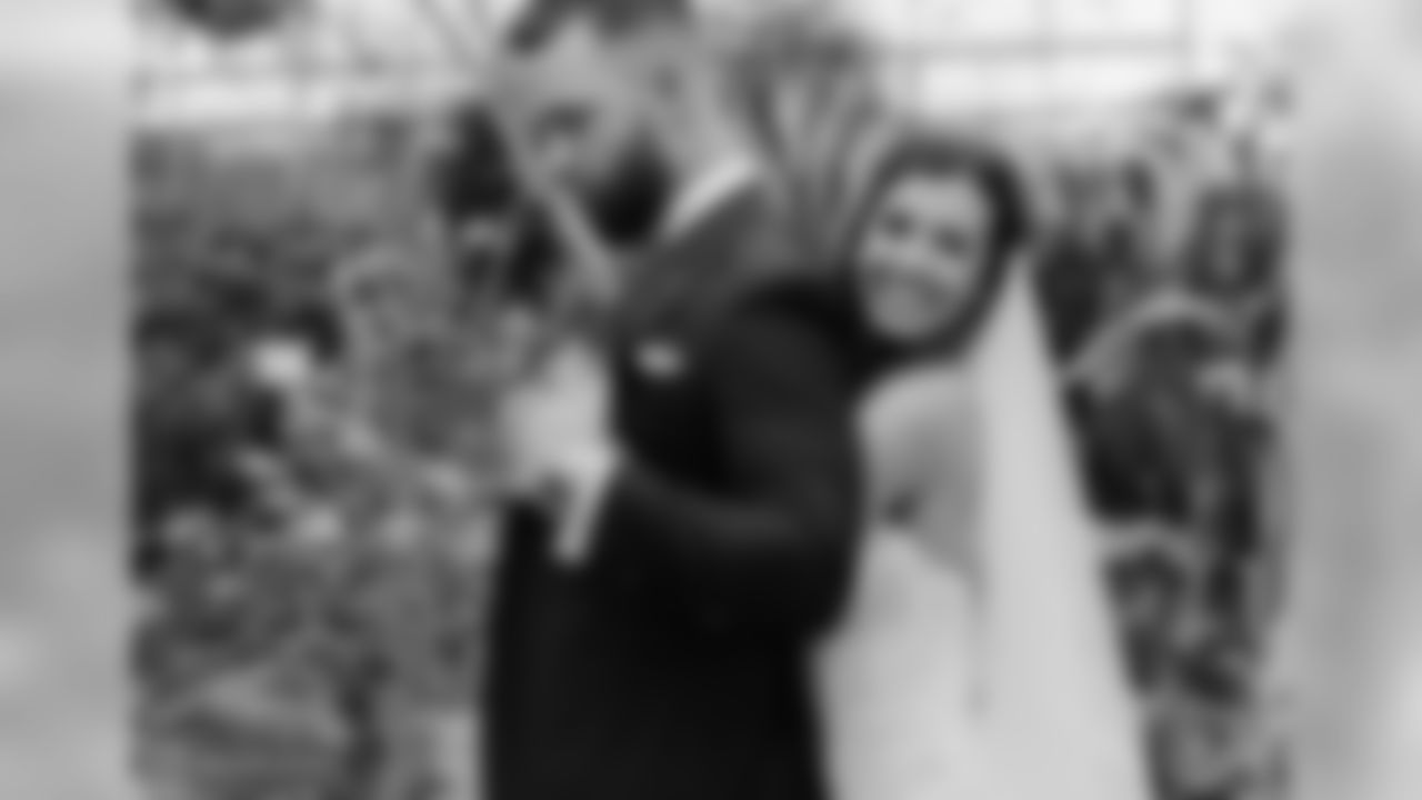 K Jake Elliott: "1 month of marriage down and we still can't leave each other's side...literally #QuarentinedMarriage"