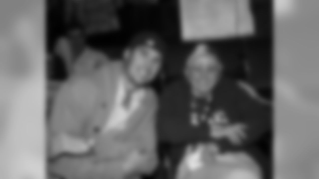 All smiles with this fan and QB A.J. Feeley