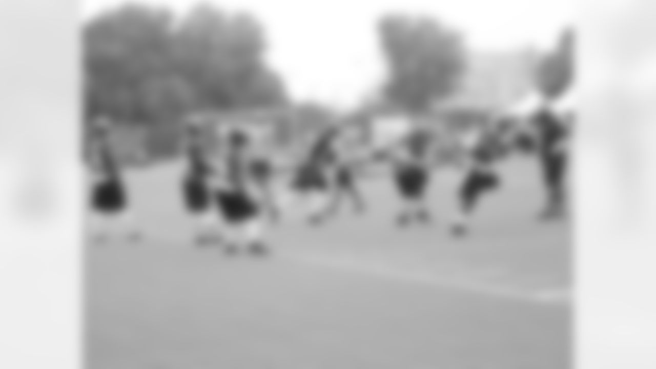 Some extra work for the RBs after practice