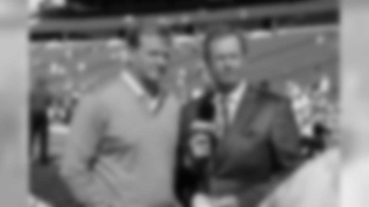 NFL Commissioner Roger Goodell with ESPN's Ed Werder
