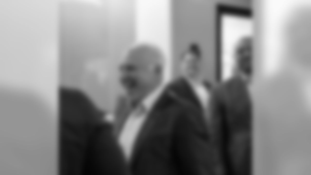 Chairman and CEO Jeffrey Lurie is all smiles