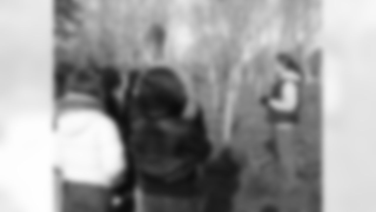 Rachel Wagoner of the Pennsylvania Dept. of Conservation and Resources teaches 30 students from Cecelia Snyder Middle School about the Eagles Forest