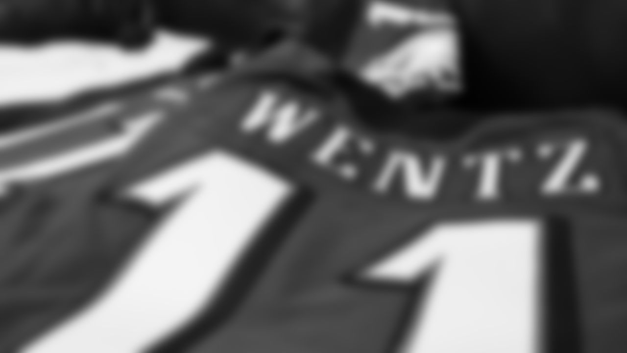 Carson Wentz's No. 11 on an Eagles jersey for the first time