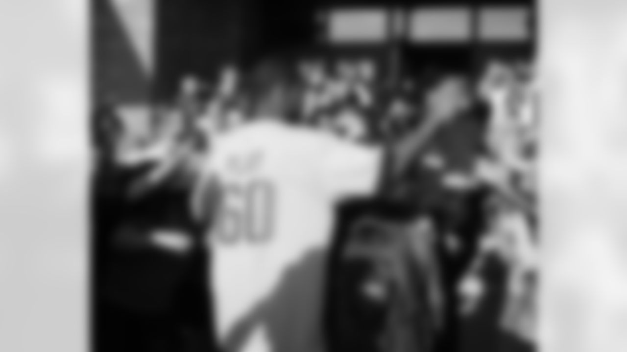 Jackson was met by close to a hundred students cheering his name