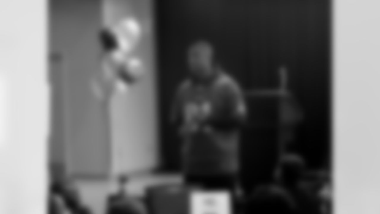 WR Jordan Matthews spoke to the students about his experience with a healthy lifestyle