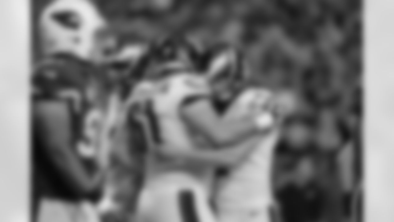 Celebrating after the made field goal