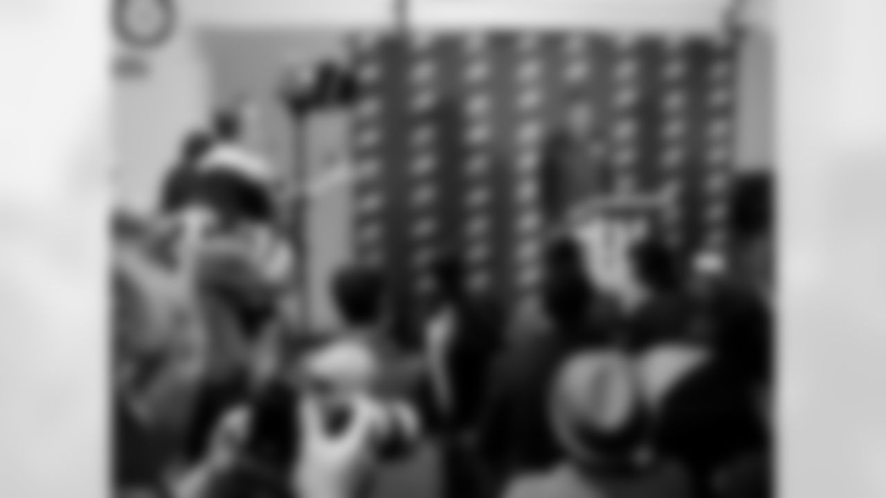 It's no surprise that first-round pick WR Nelson Agholor drew a crowd on Friday