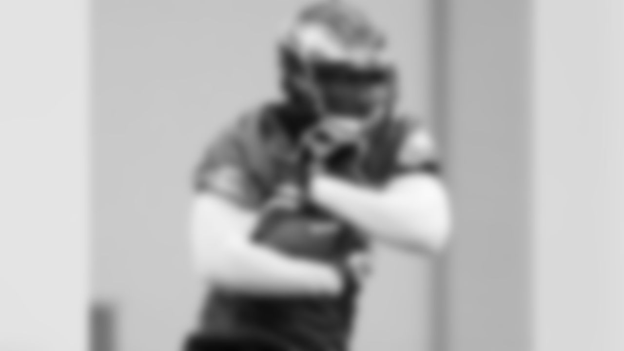 RB LeSean McCoy with a carry inside the indoor practice facility