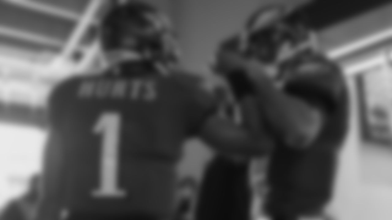 QB Jalen Hurts with QB Joe Flacco