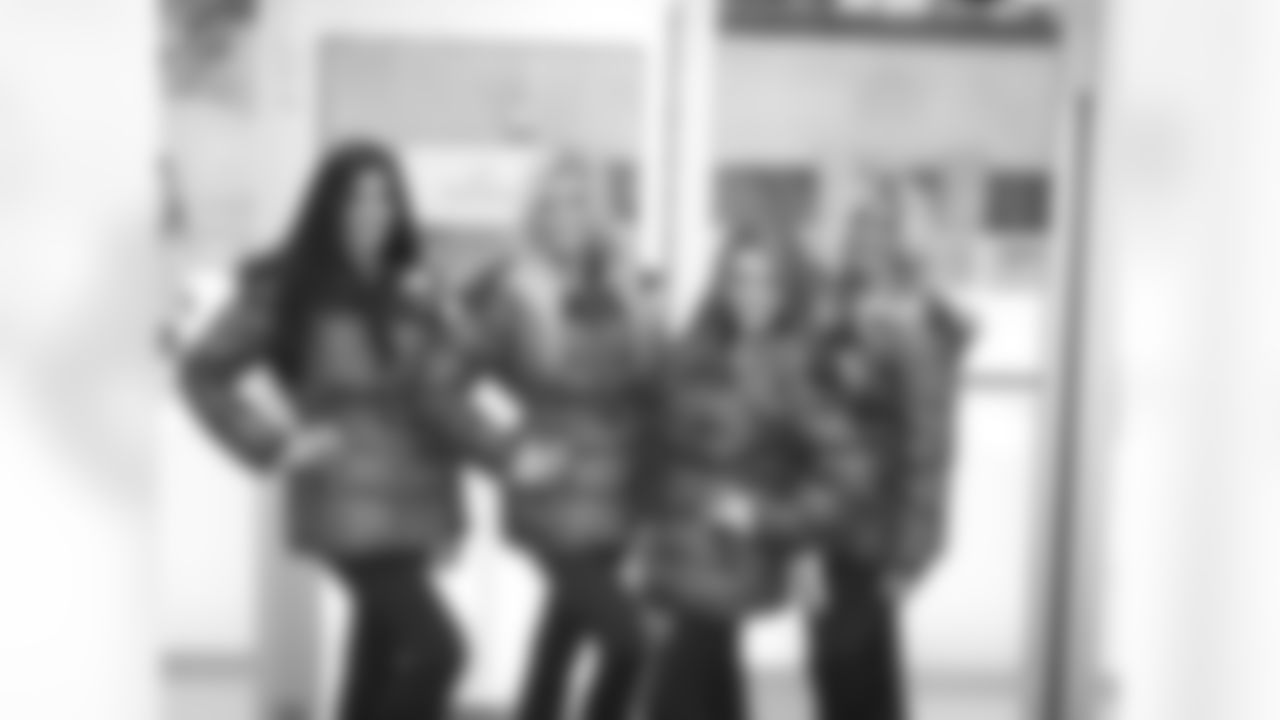 Cheerleaders at The Rink at Rockefeller Center before their Access Hollywood interview