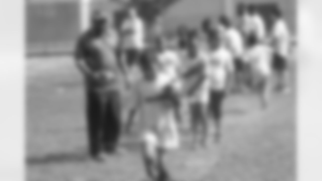 The students cheered each other on during drills