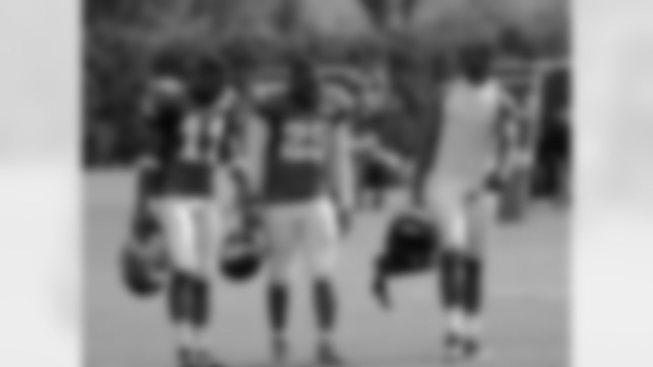 WR Josh Huff, RB LeSean McCoy, and WR Jeremy Maclin leaving the field after today