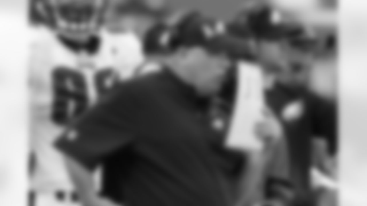 Philadelphia Eagles' Head Coach Chip Kelly calls a play from the sidelines in the week five game against the New York Giants.