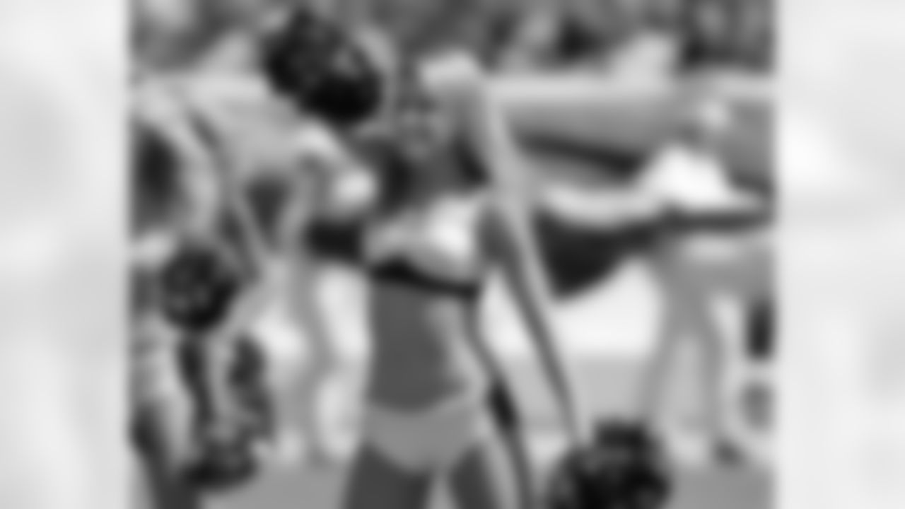 Cheerleader in action