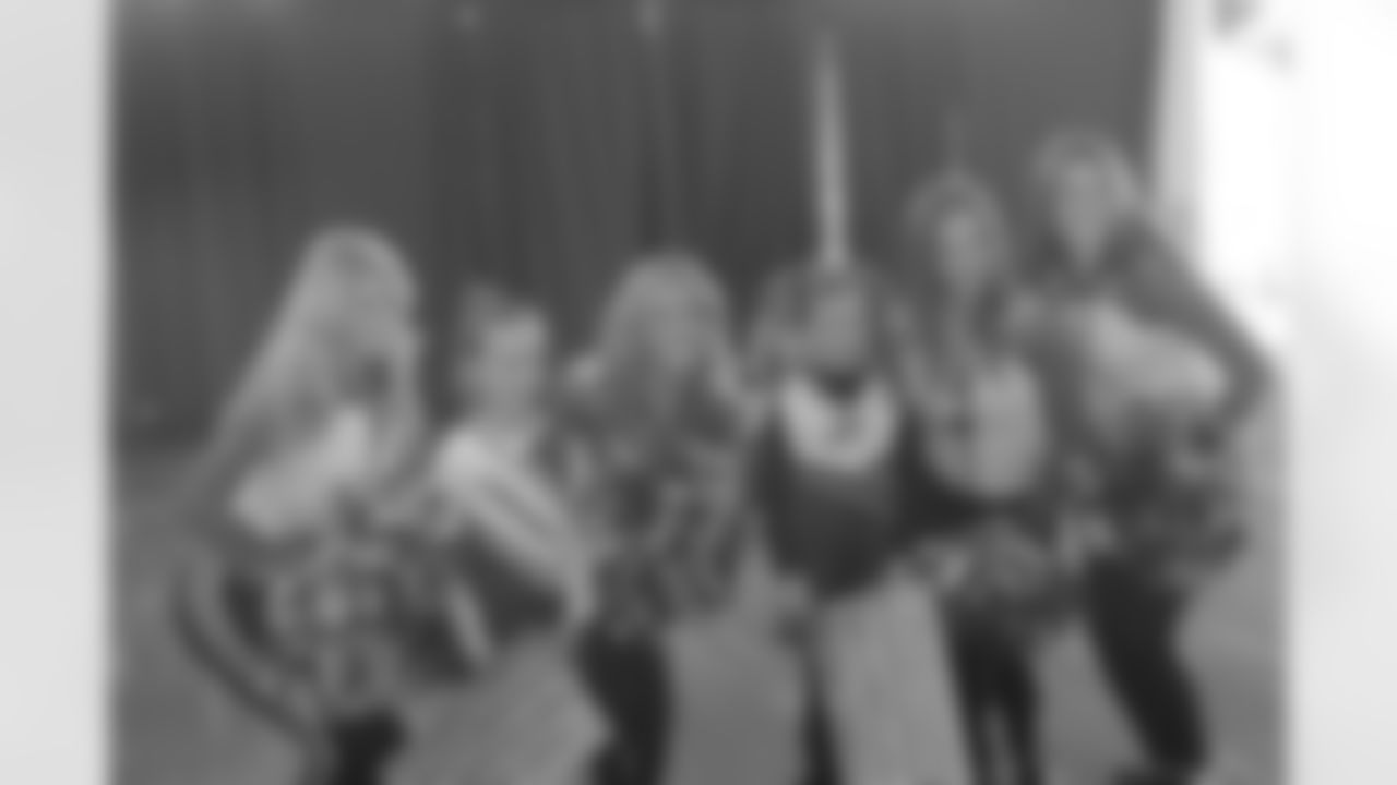 Danae, Amanda Grace, Danielle and Janel with two future Eagles Cheerleaders