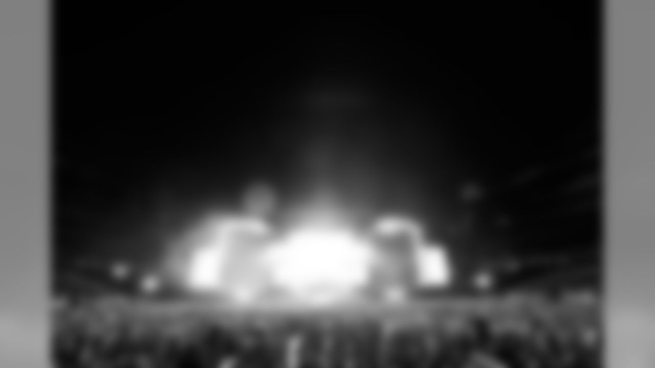 The stage lights up the night in South Philadelphia