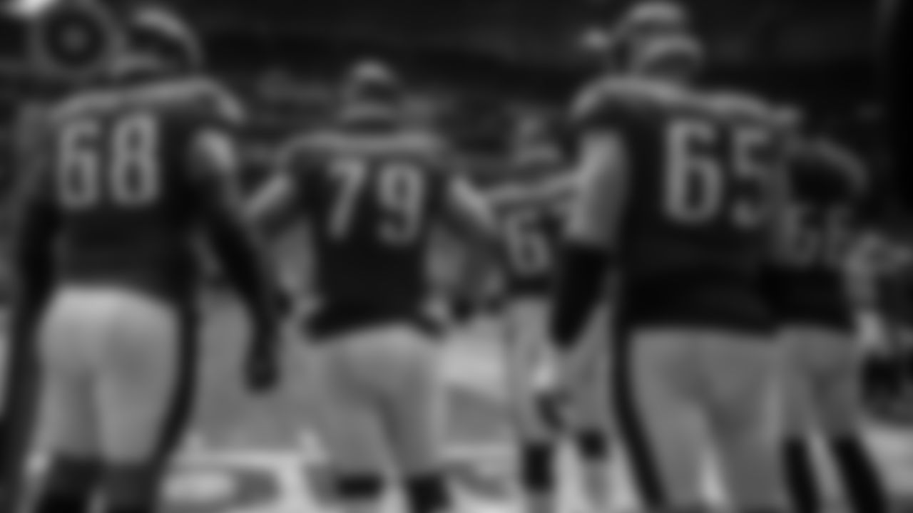 The Eagles offensive line