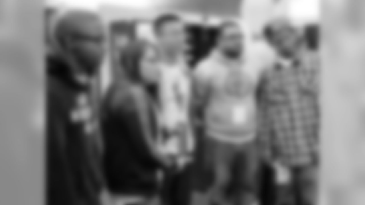 Following the tournament, winners received their trophies and medals in the Eagles' locker room at Lincoln Financial Field